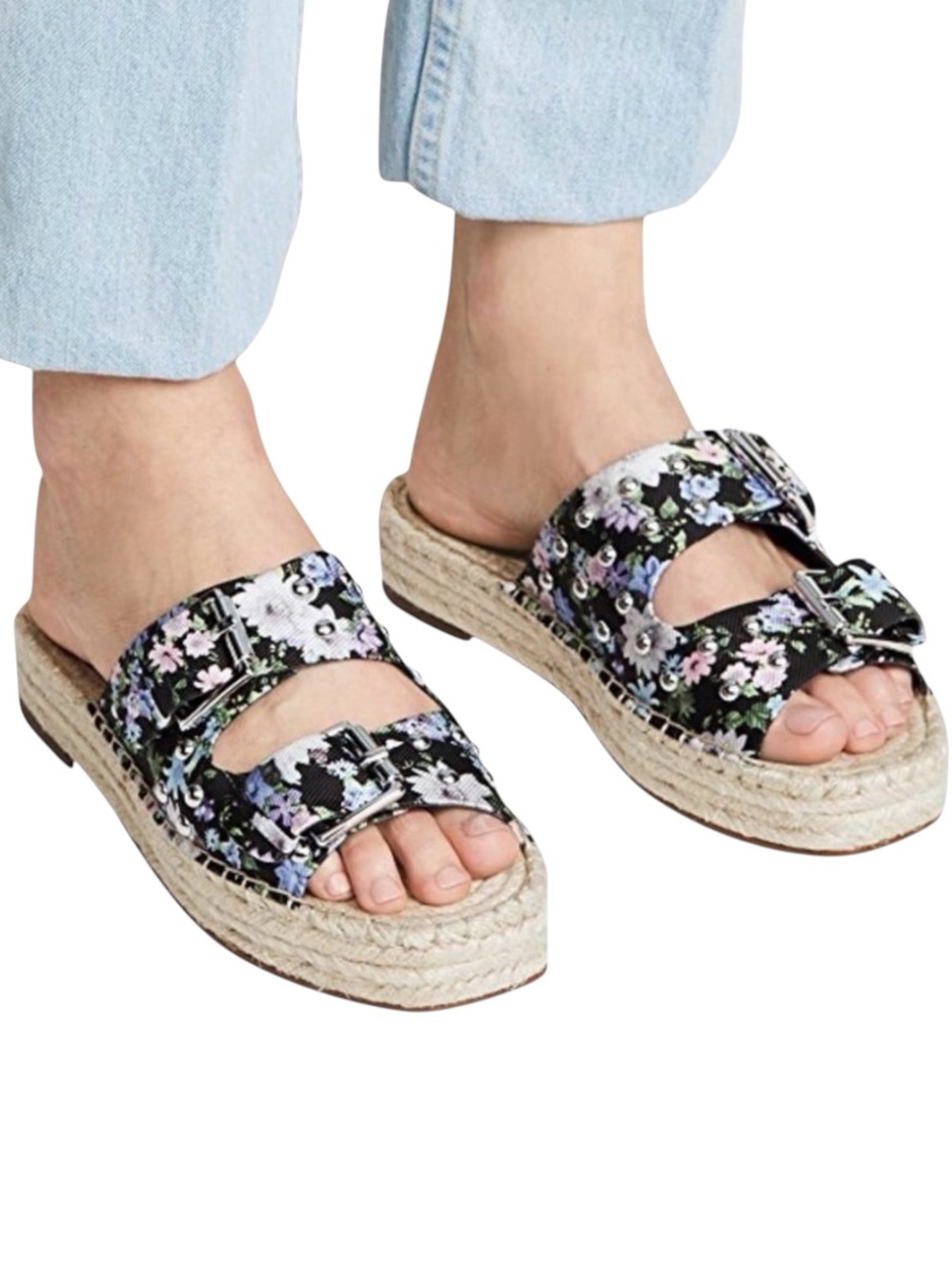 Rebecca Minkoff platform Espadrille floral print sandals